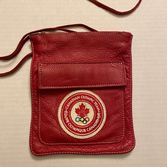 Roots Handbags - Small Red Leather Roots Purse